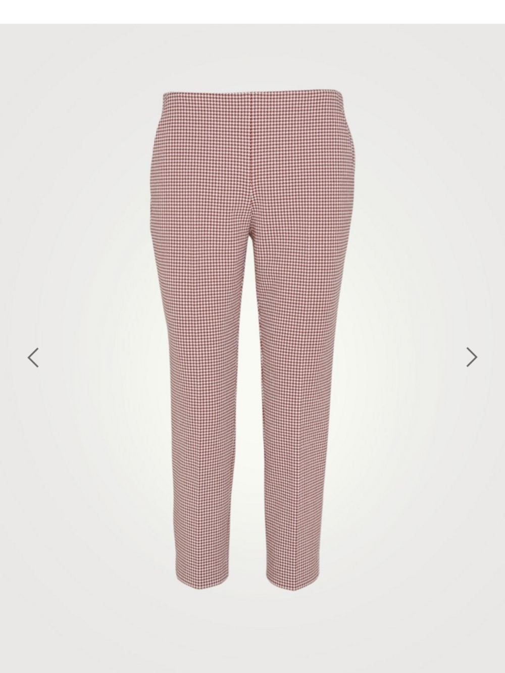 Theory Treeca Cotton Stretch Pants In Houndstooth Print